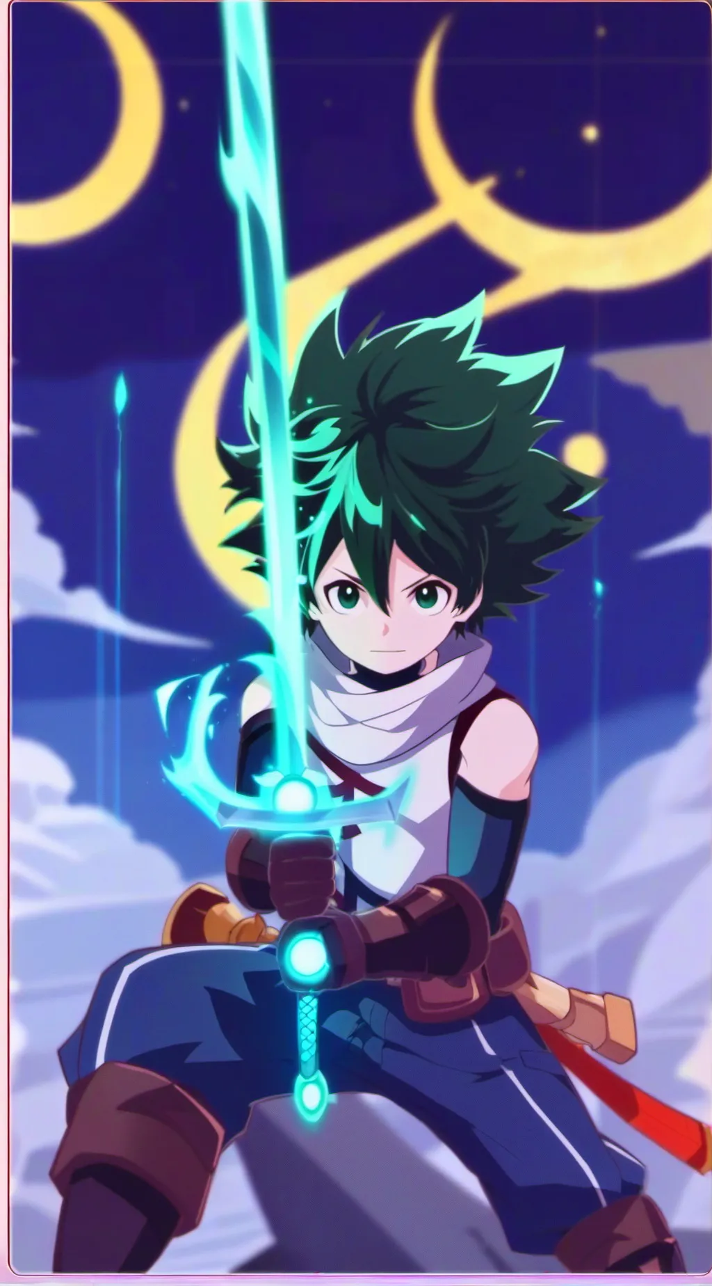 ai character: Mina Deku Bakugo background