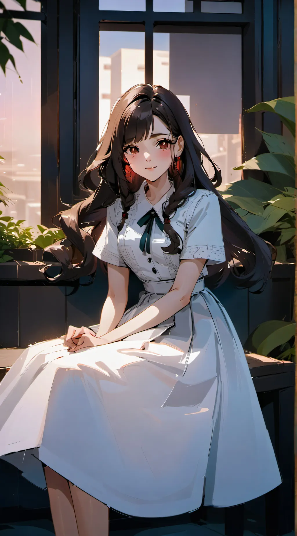 ai character: Elaine  background