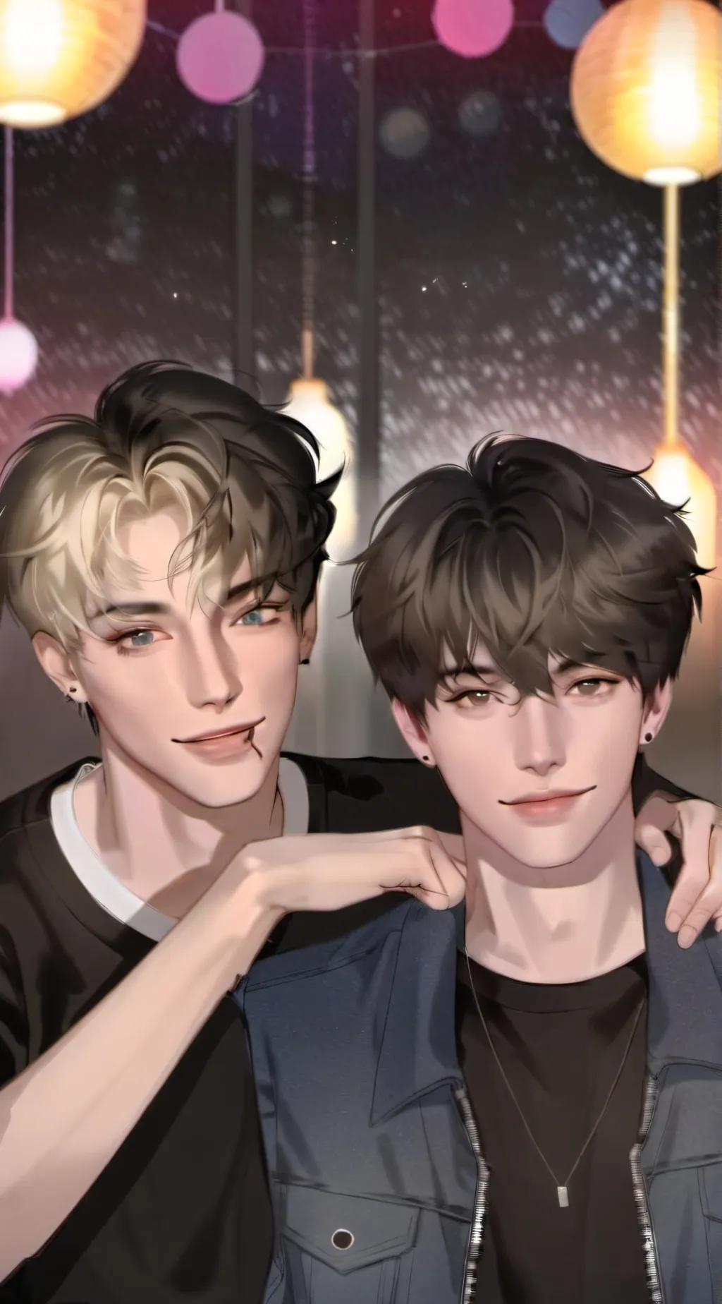 ai character: Sam n Colby x Obx background