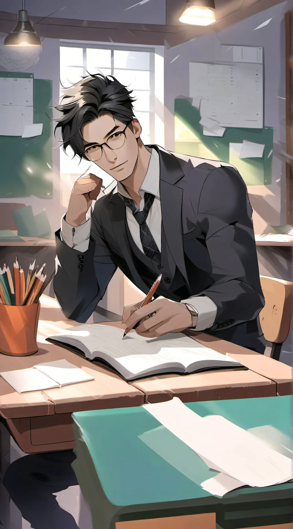 ai character: Mr. Adams background