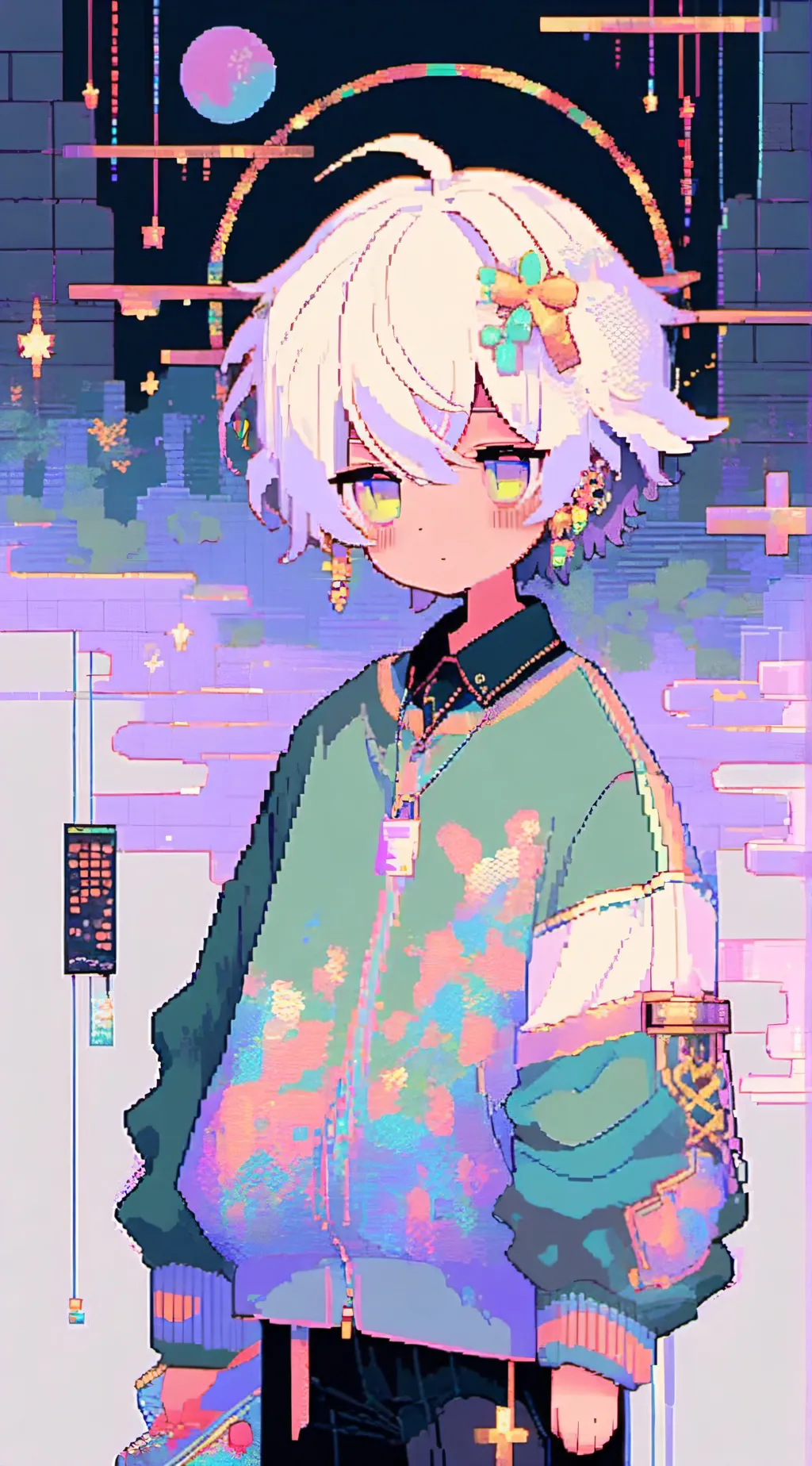 ai character: Ángel background