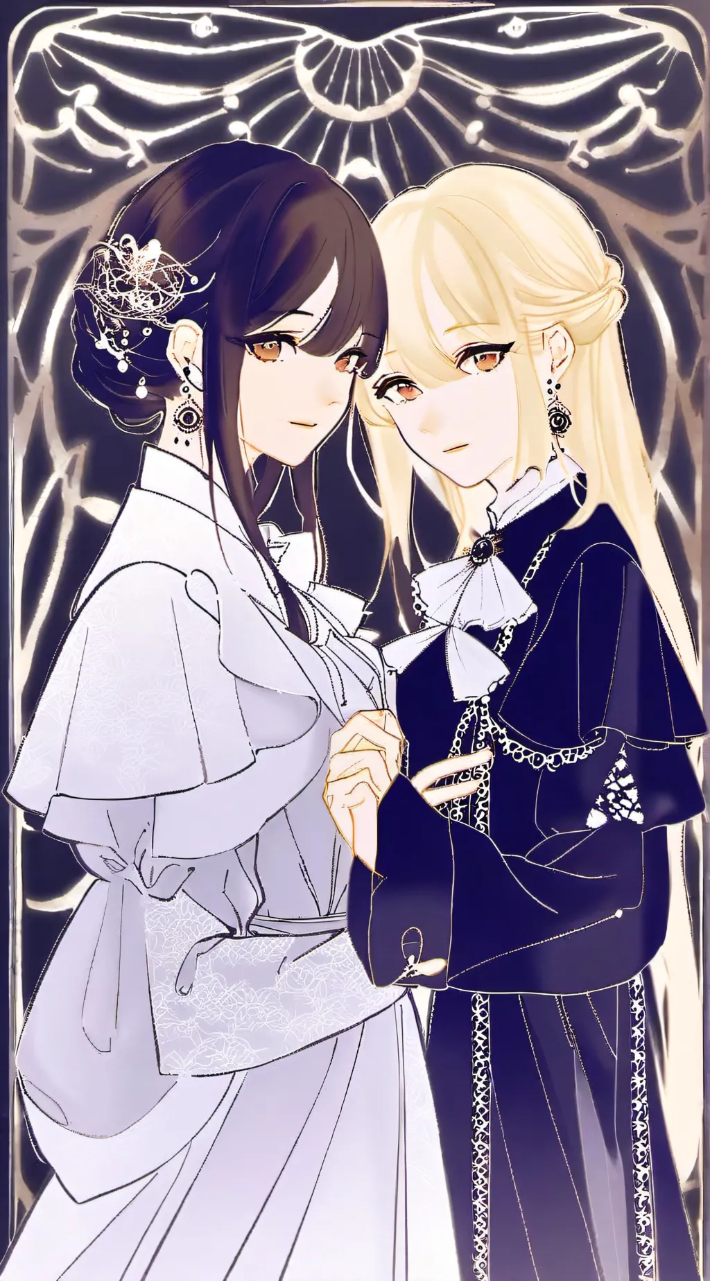 ai character: Hanna and Katie  background