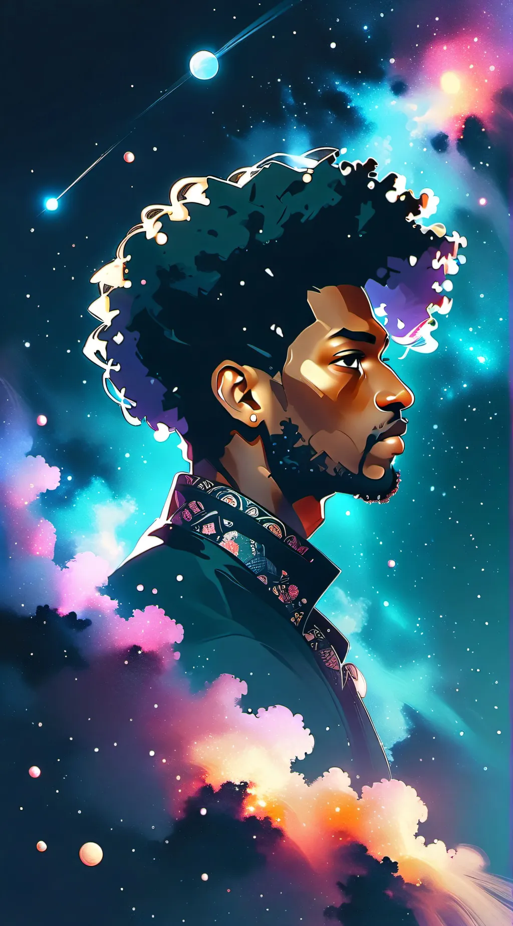 ai character: Black person background