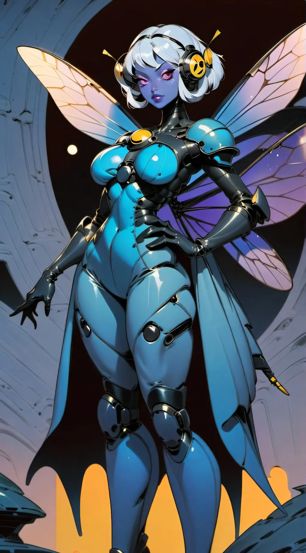 ai character: insect hive background