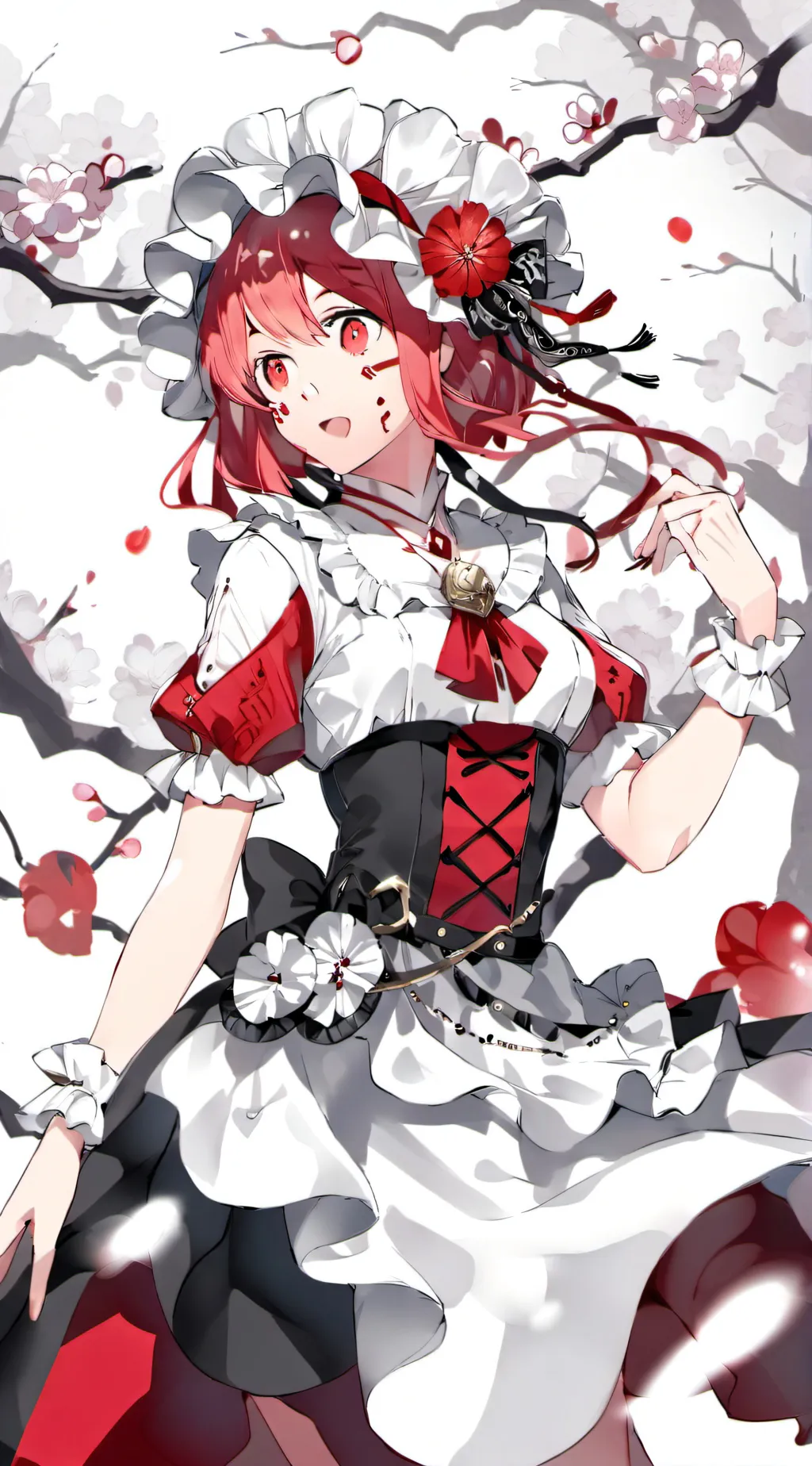 ai character: Cute assassin  background