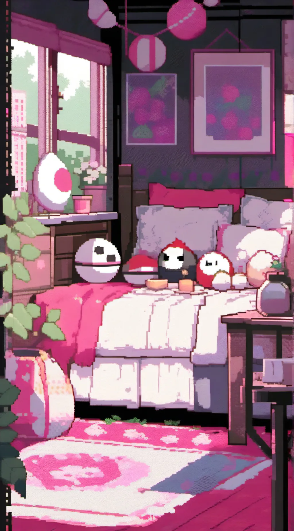 ai character: Countryballs sleep background