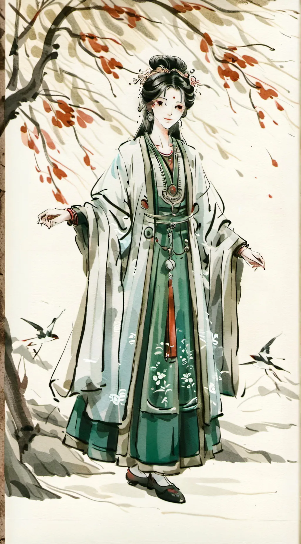 ai character: uzi and n plsushie background