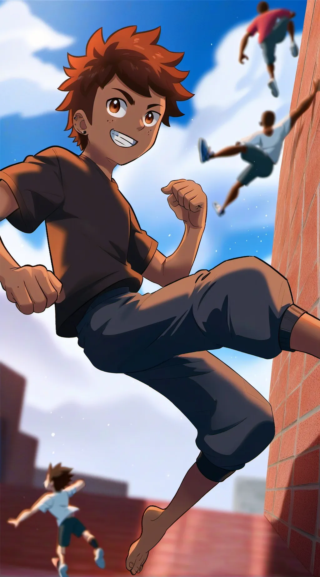 ai character: Parkour group background