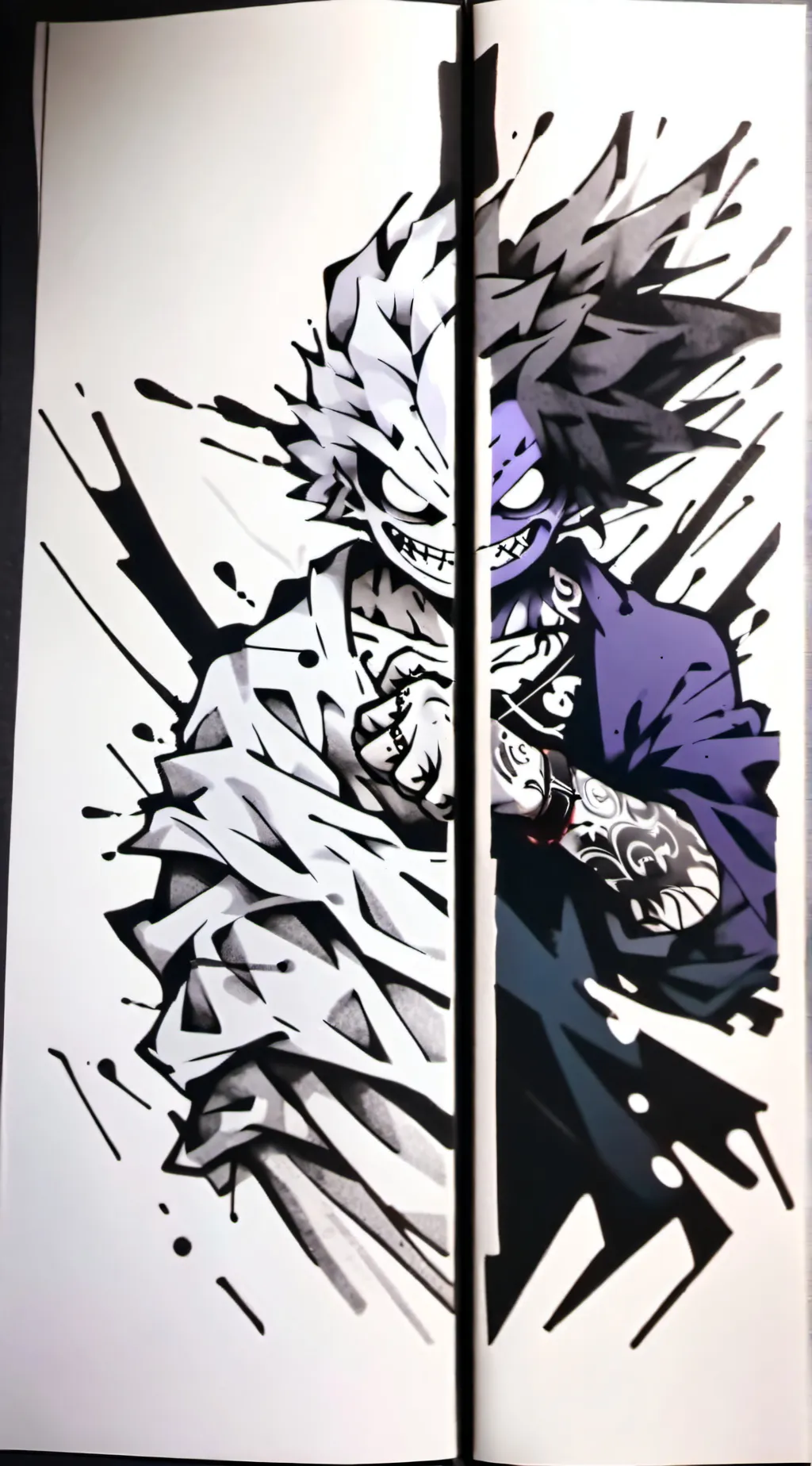 ai character: ink monster  background