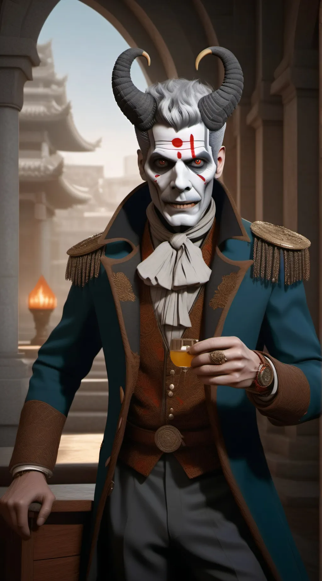 ai character: Papa nhile background