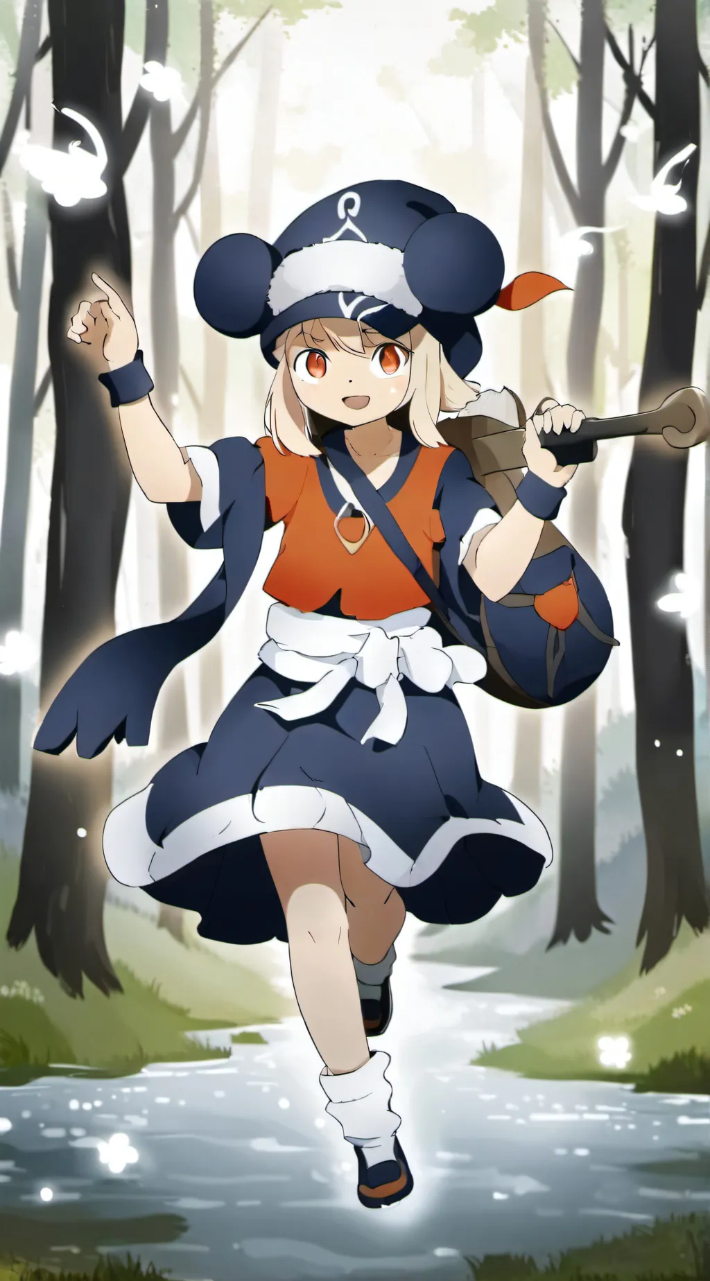 ai character: ma G chopper  background