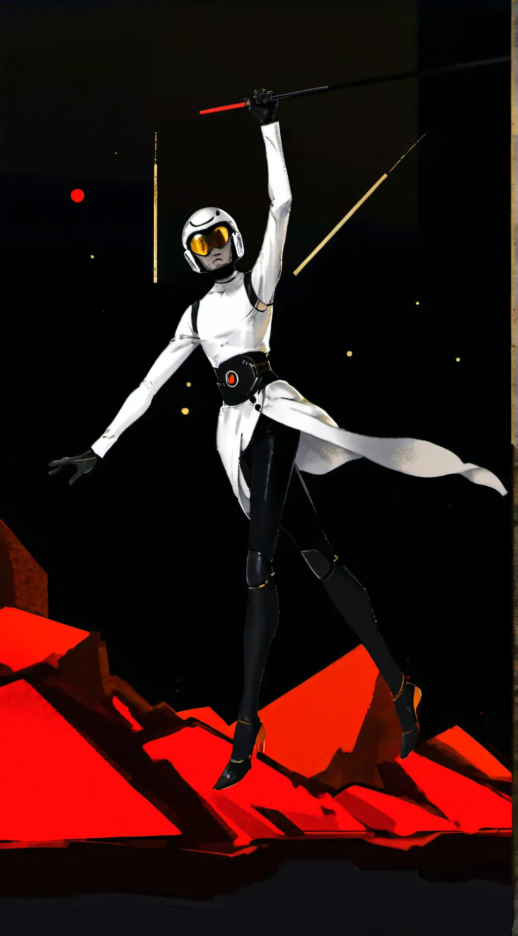 ai character: large TV man background