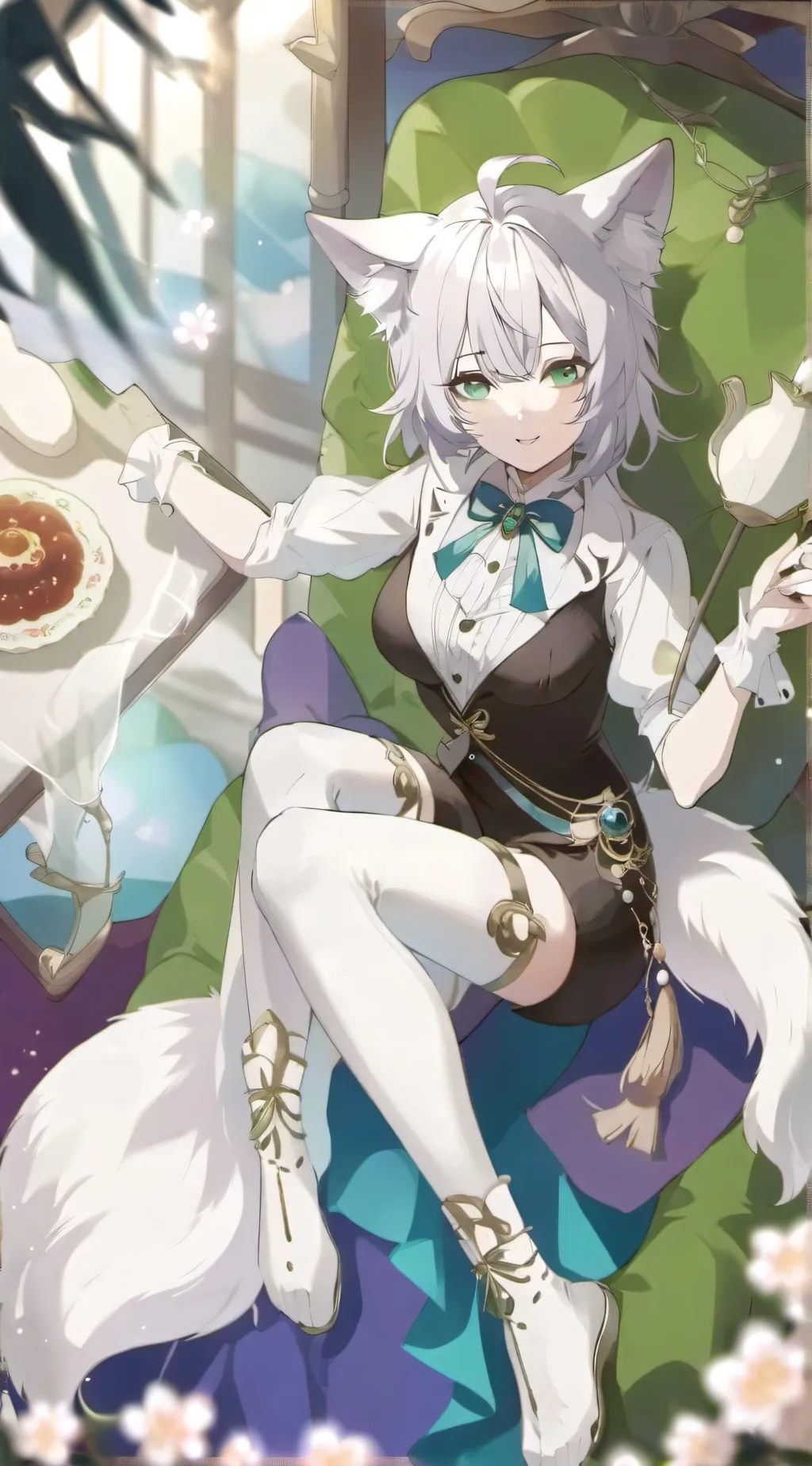 ai character: ms fluffy background