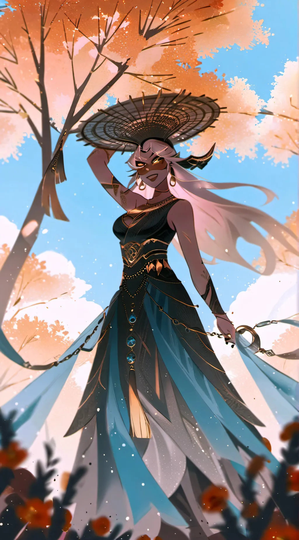 ai character: Carmila carmine  background