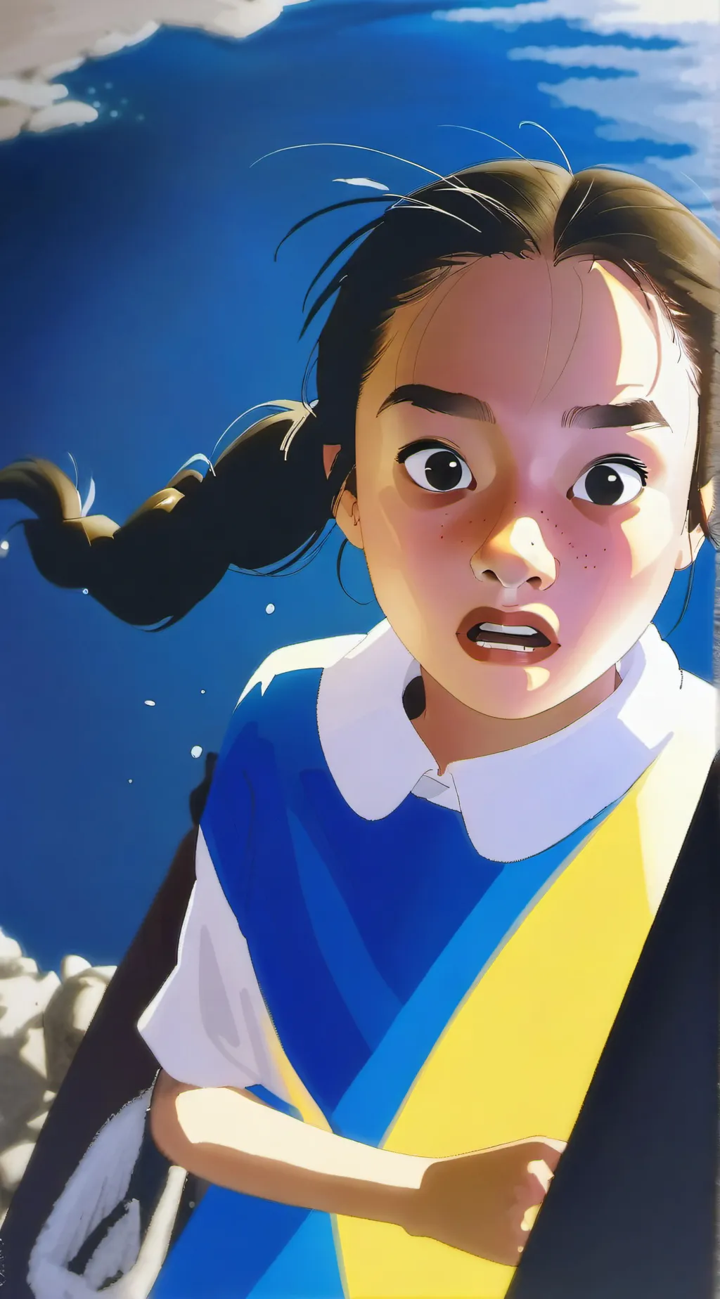 ai character: Kate is scared background