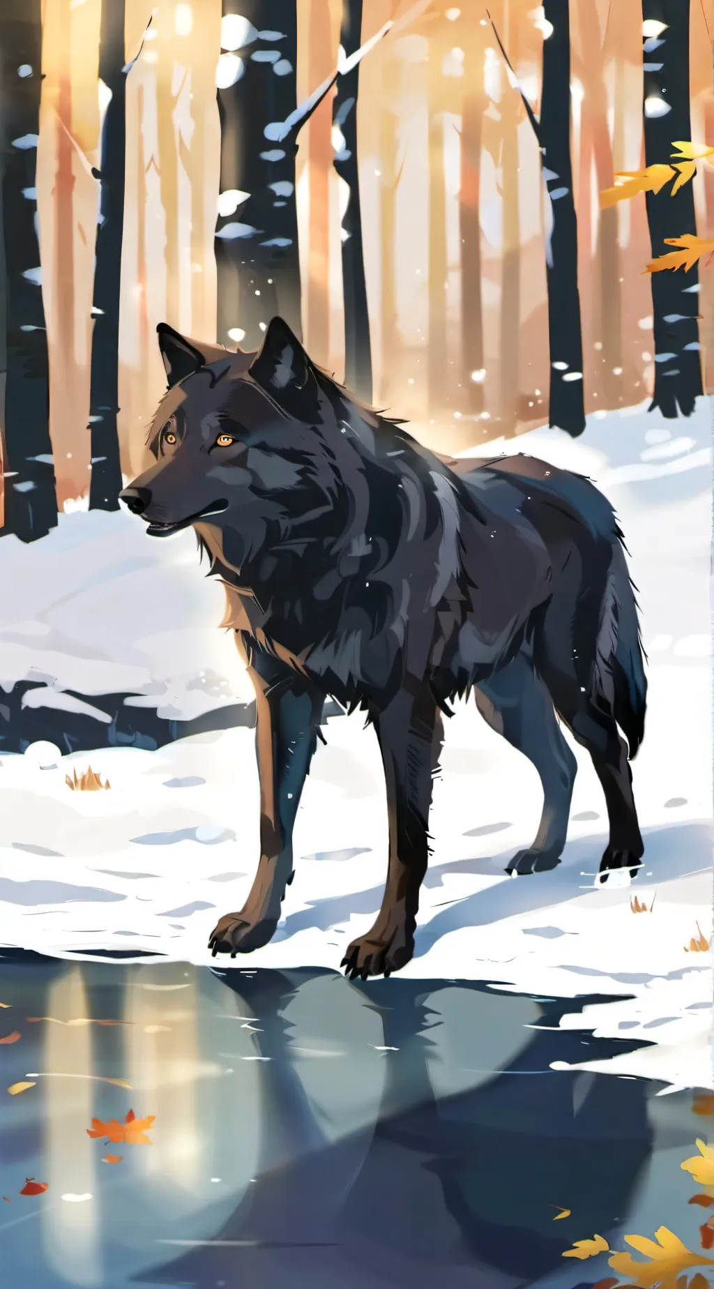 ai character: pregnant wolf background