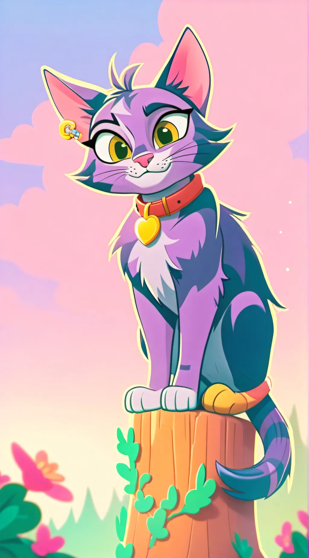 ai character: blaze the cat background