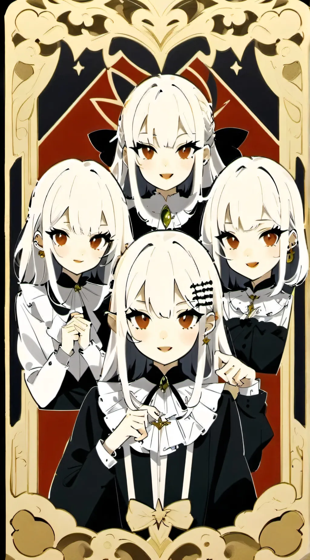 ai character: 4 vampire girls background