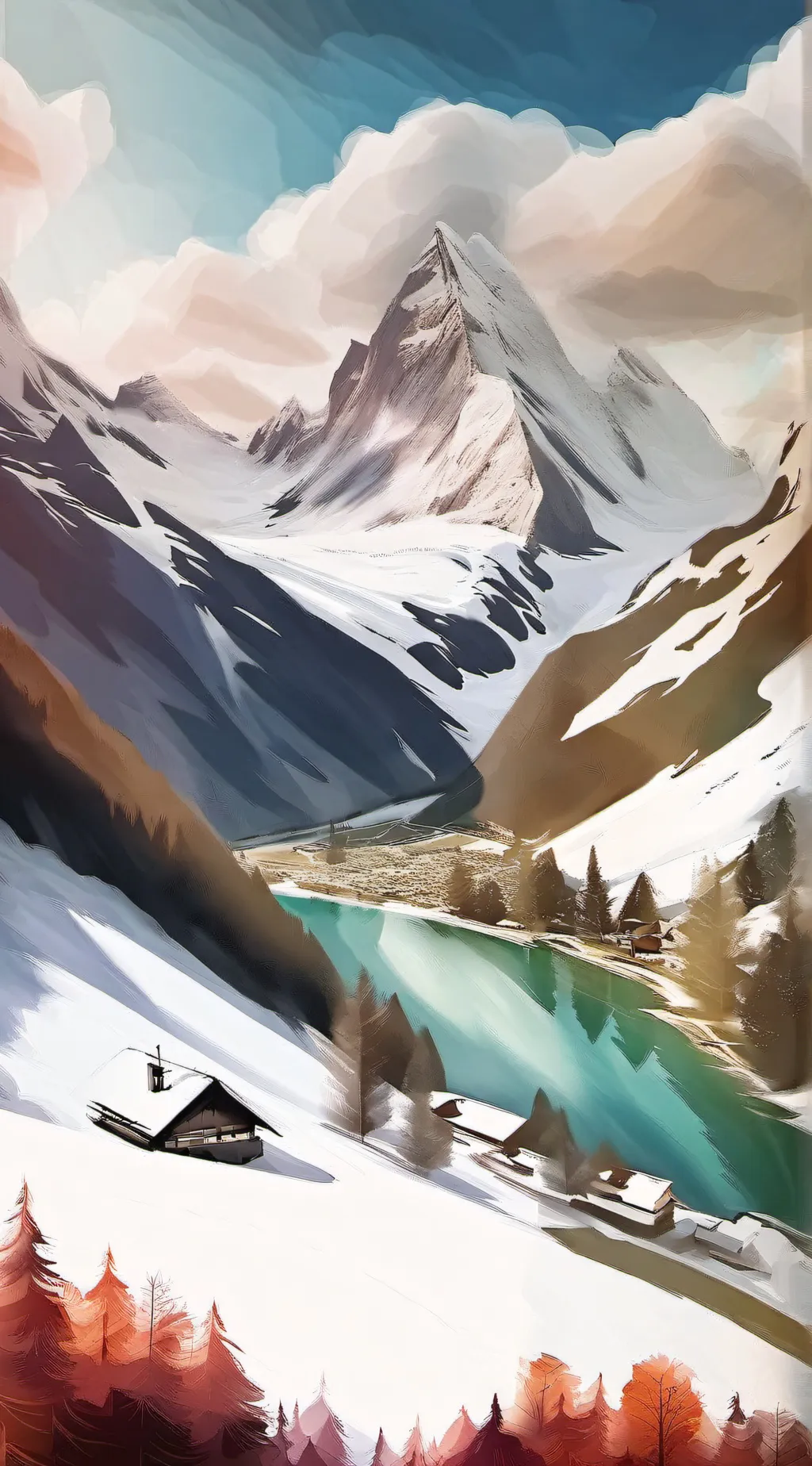 ai character: The Swiss Alps background