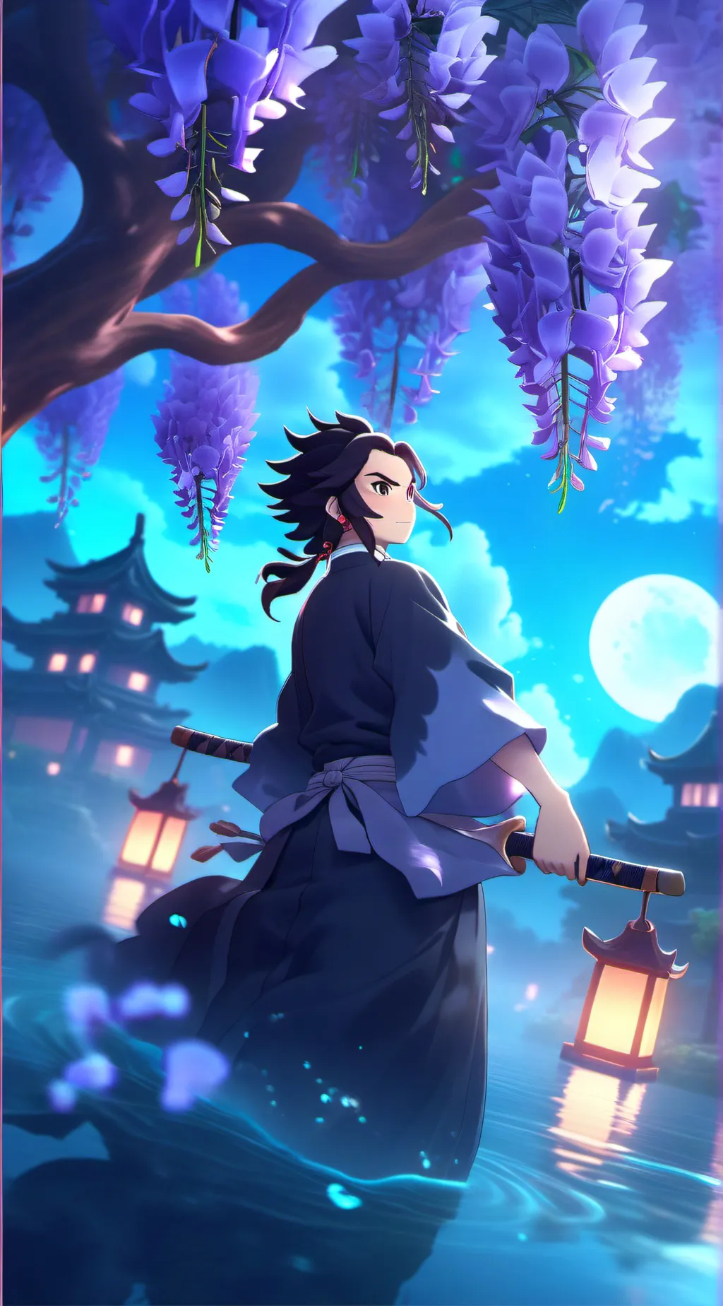 ai character: Demon slayer background