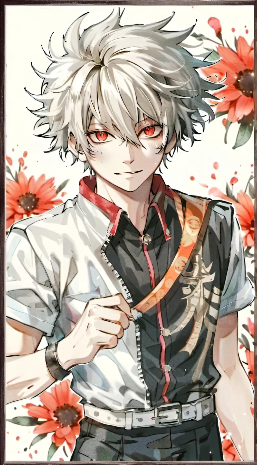 ai character: Katsuki Bakugou  background