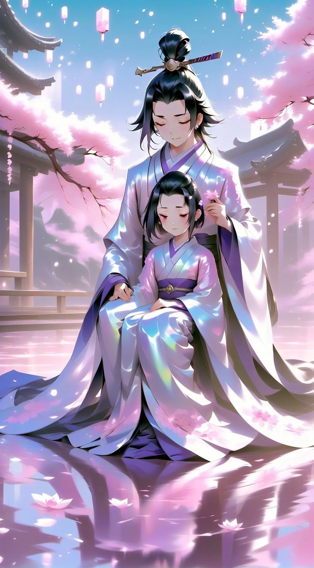 ai character: shinobu and giyuu background