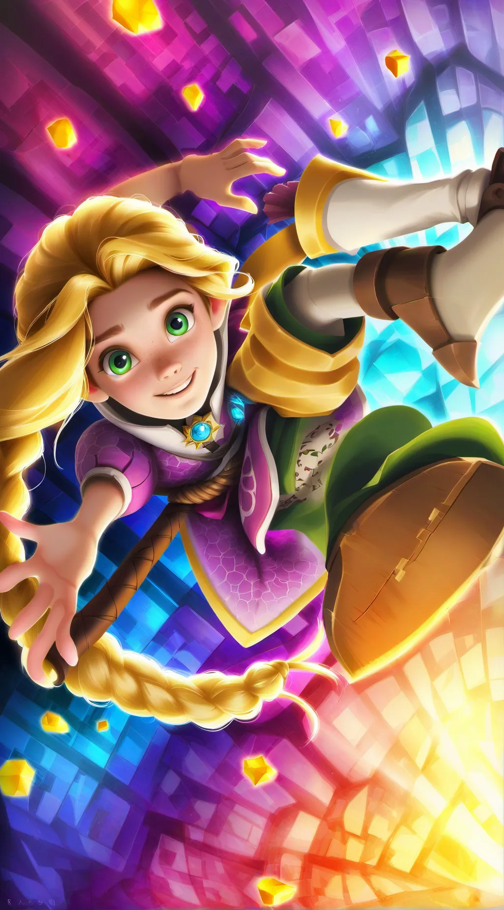 ai character: you Rapunzel background