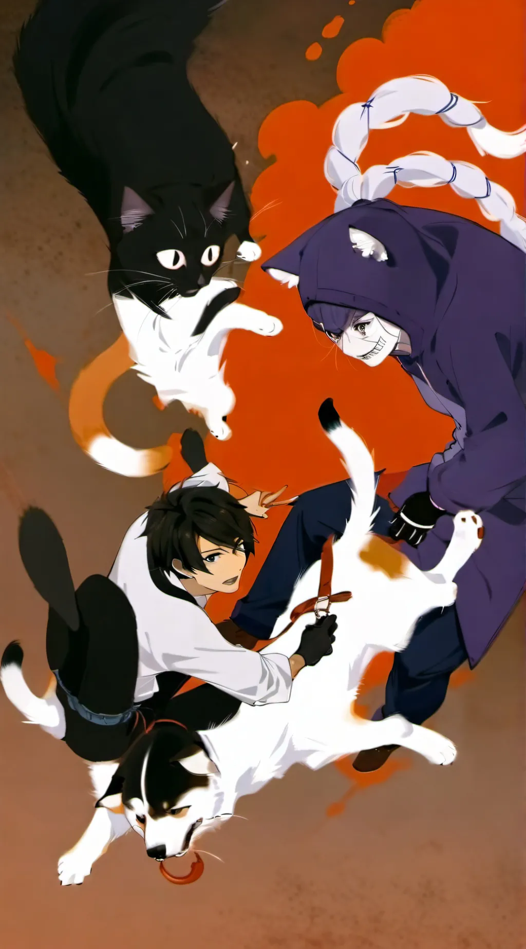 ai character: smilling👁critters background