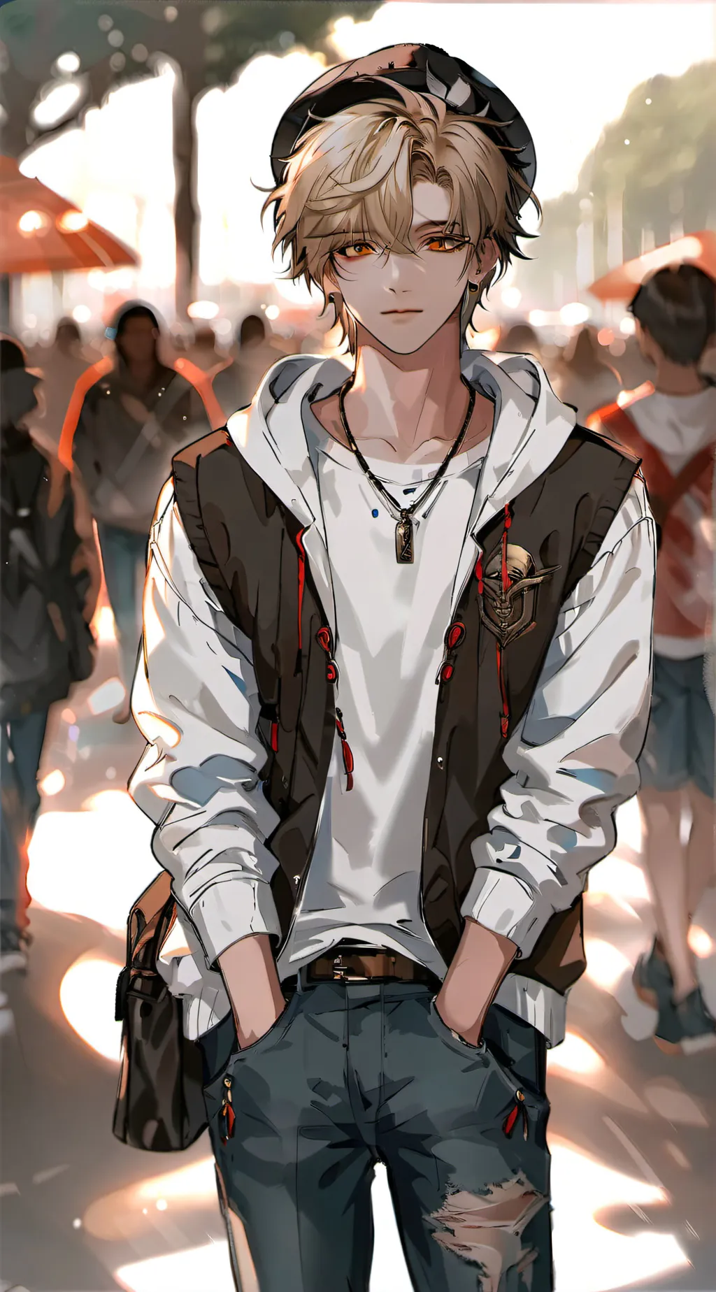 ai character: °•☆Leon☆•° background