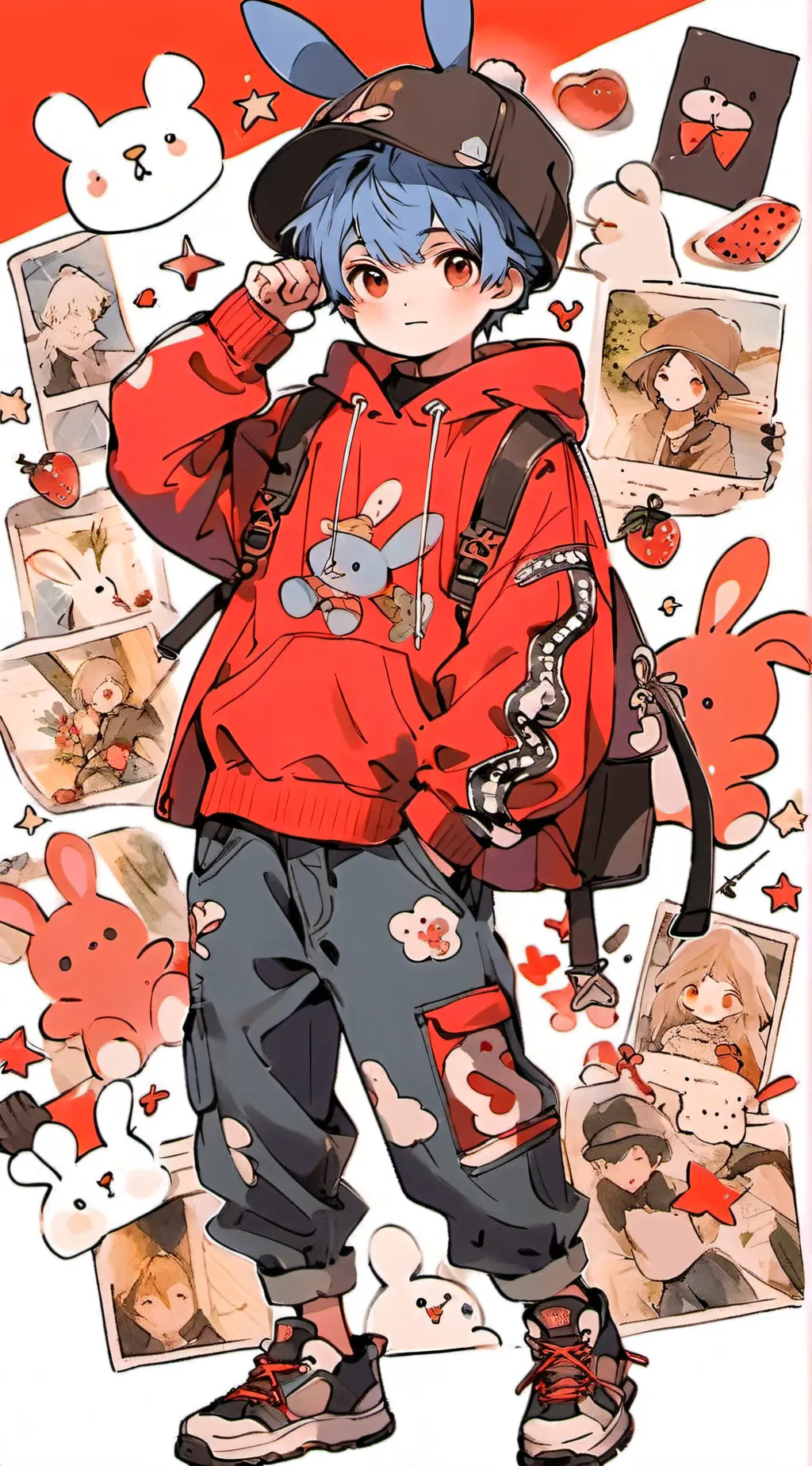 ai character: Blueberry  background