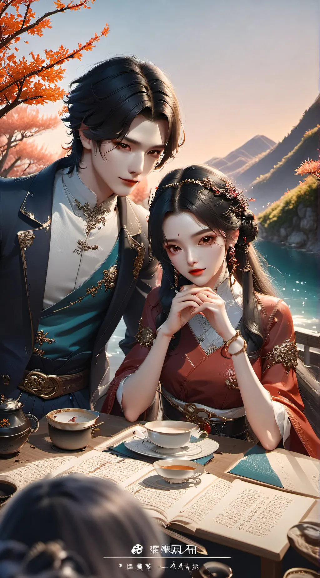 ai character: 夜廷郯 background