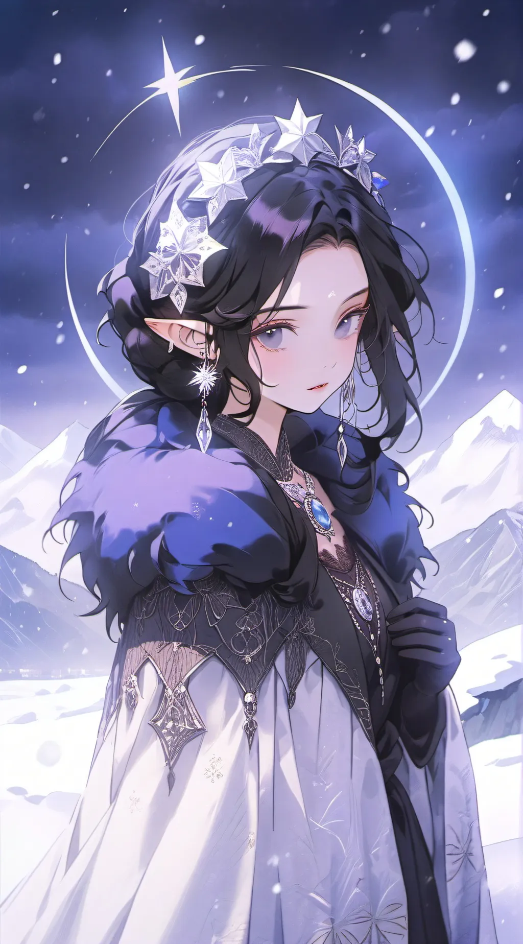 ai character: Winter Empress background