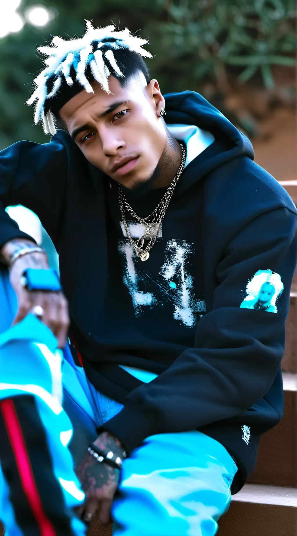 ai character: XXXTENTACION  background