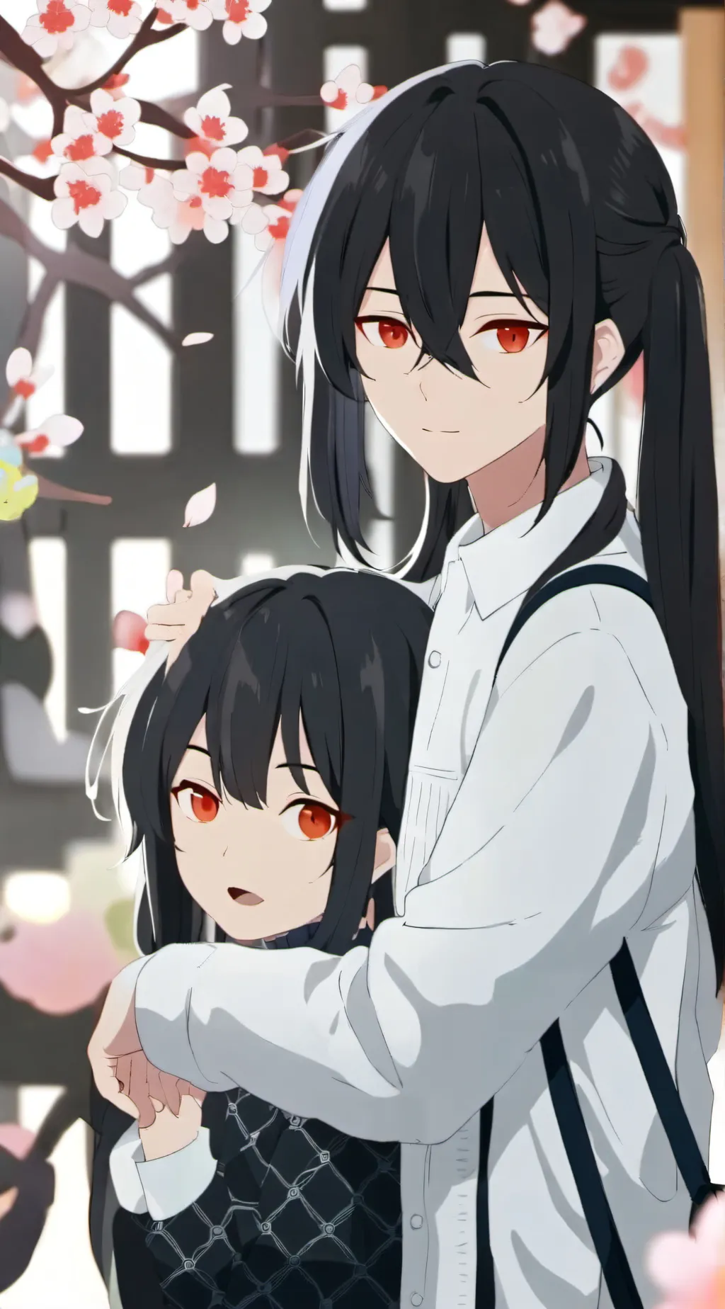 ai character: sammy and mom  background