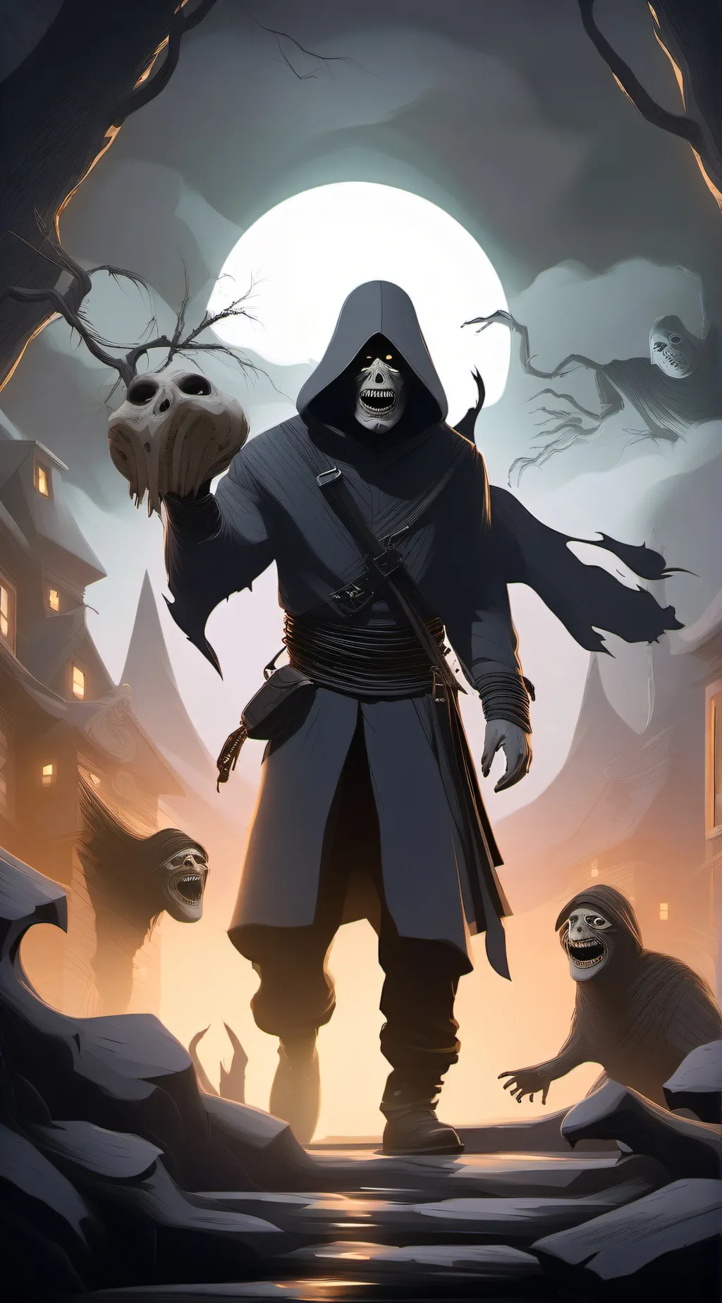 ai character: You're gonna die background