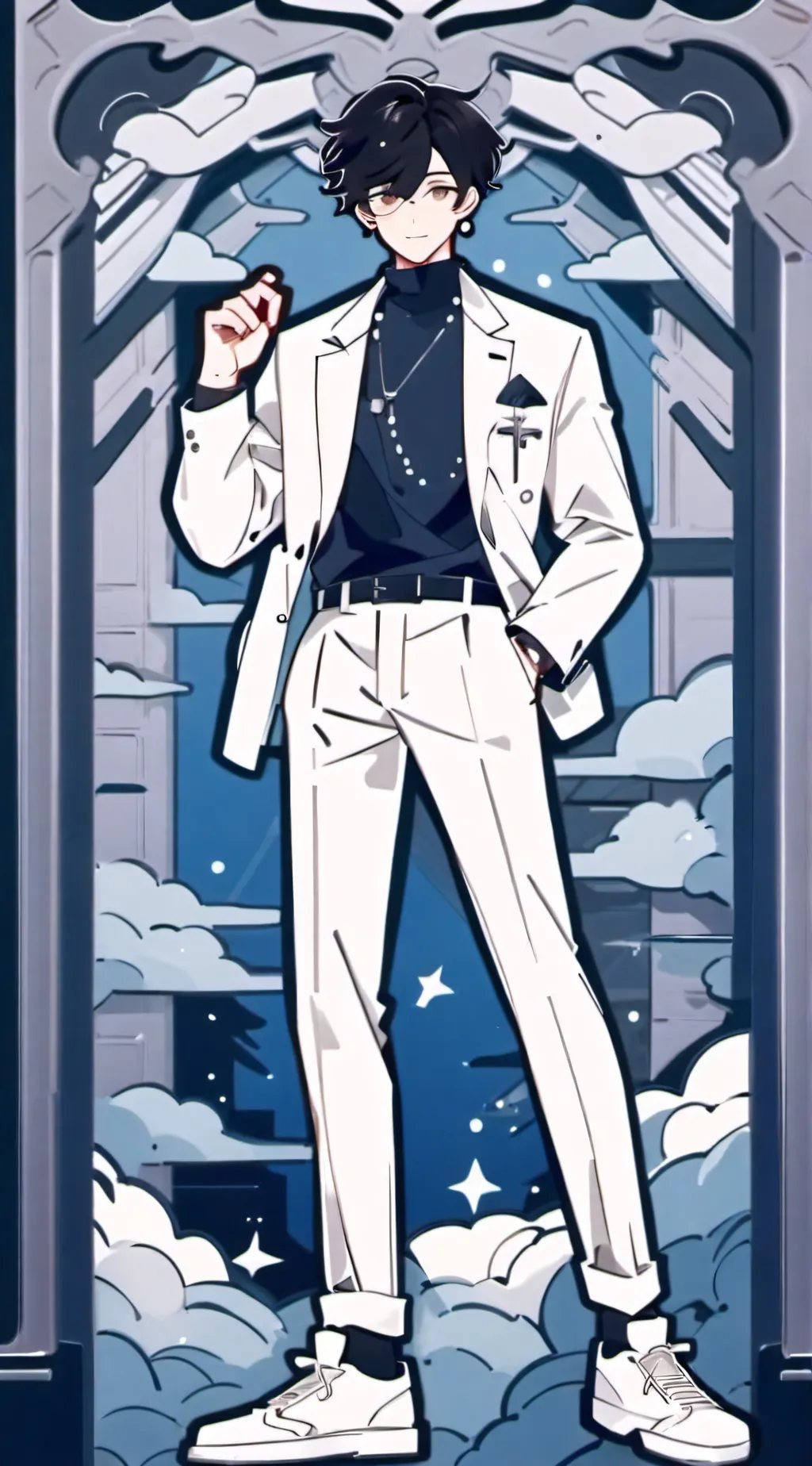 ai character: Uzi twin brother background