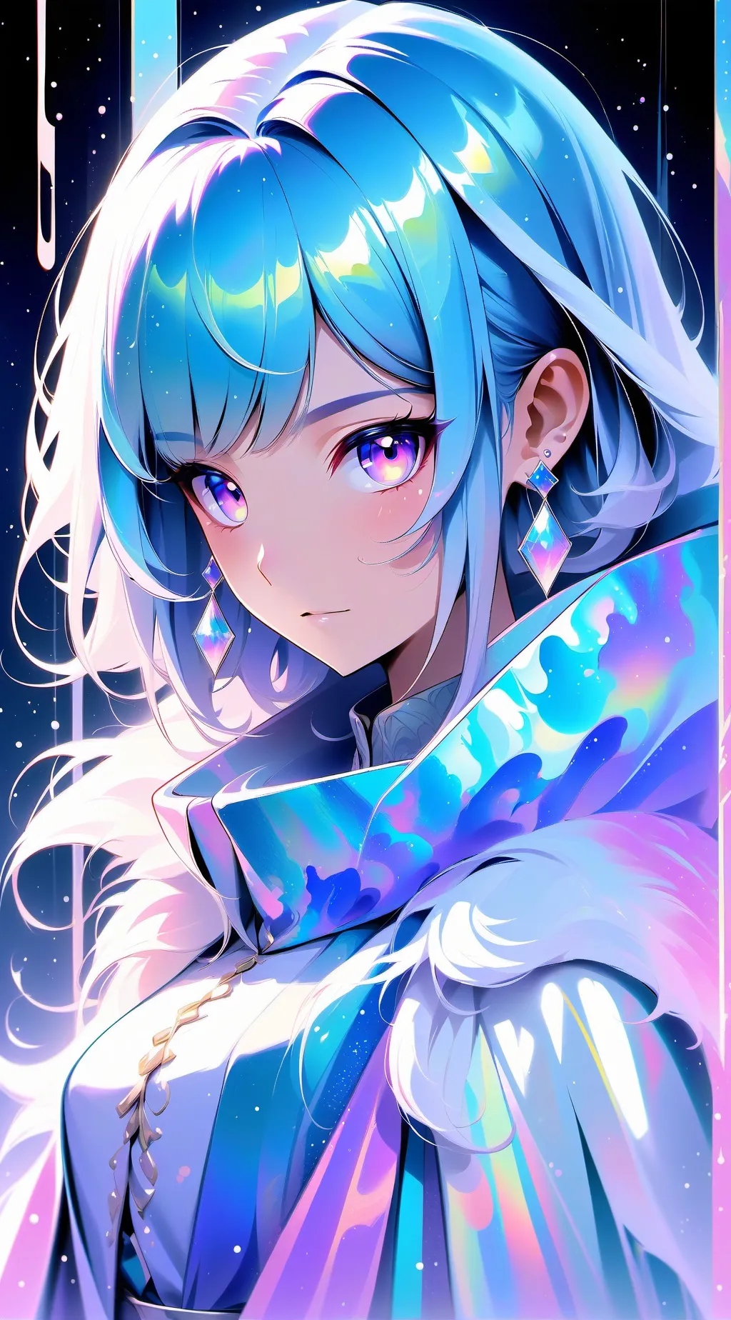 ai character: galaxy background