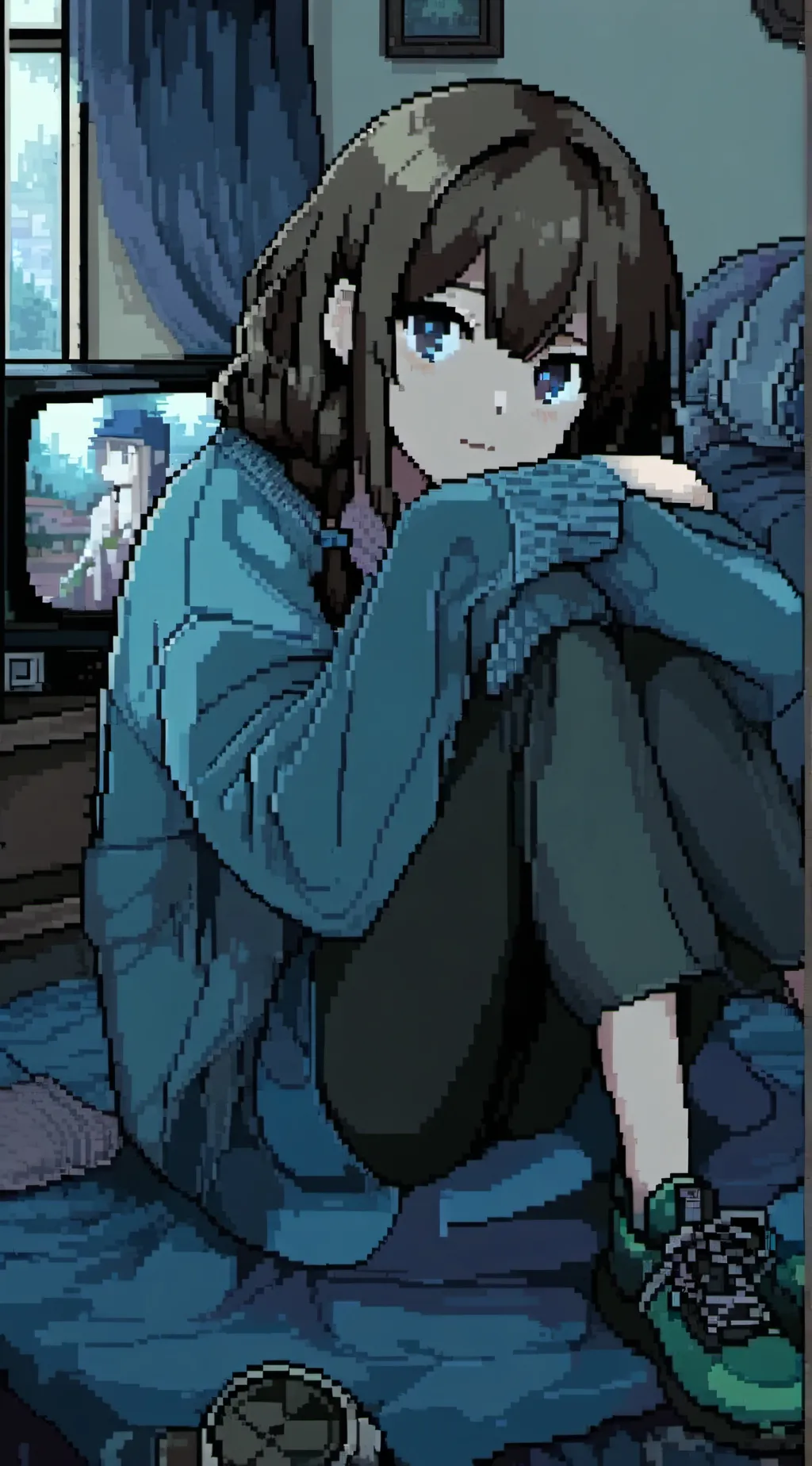 ai character: Saori (in ur home) background
