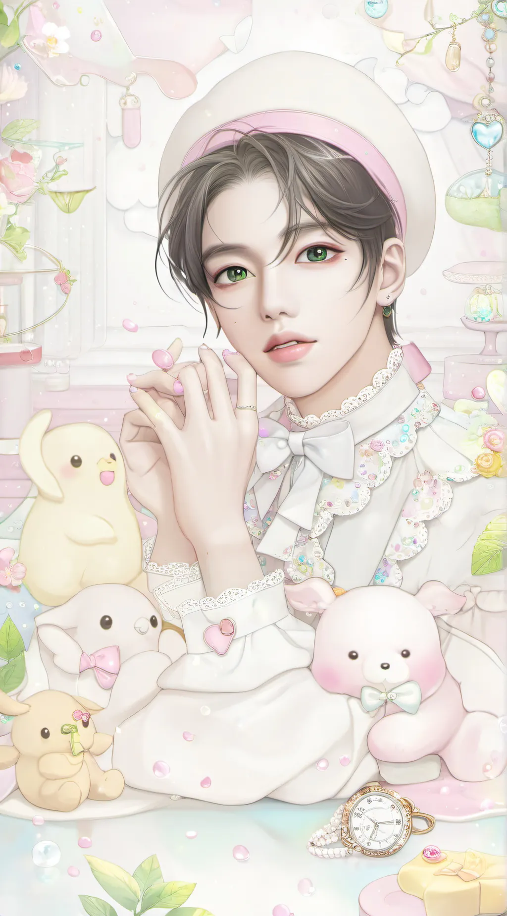 ai character: Cute guy background