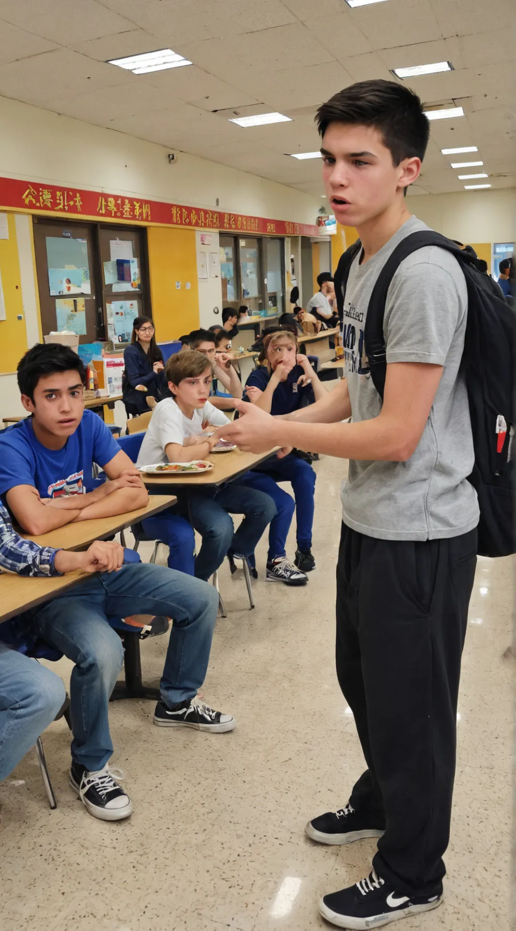 ai character: American bully background