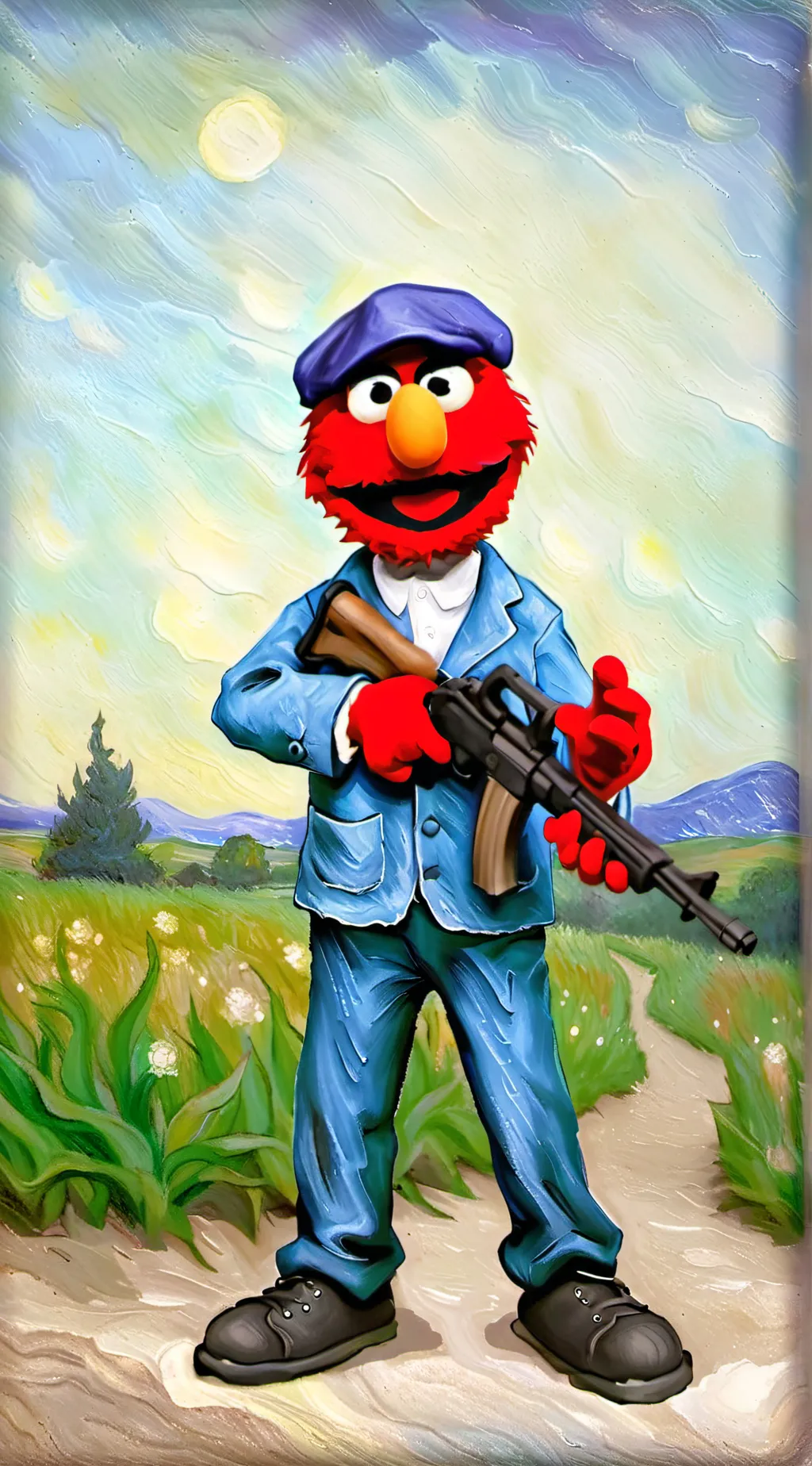 ai character: R-U-N background