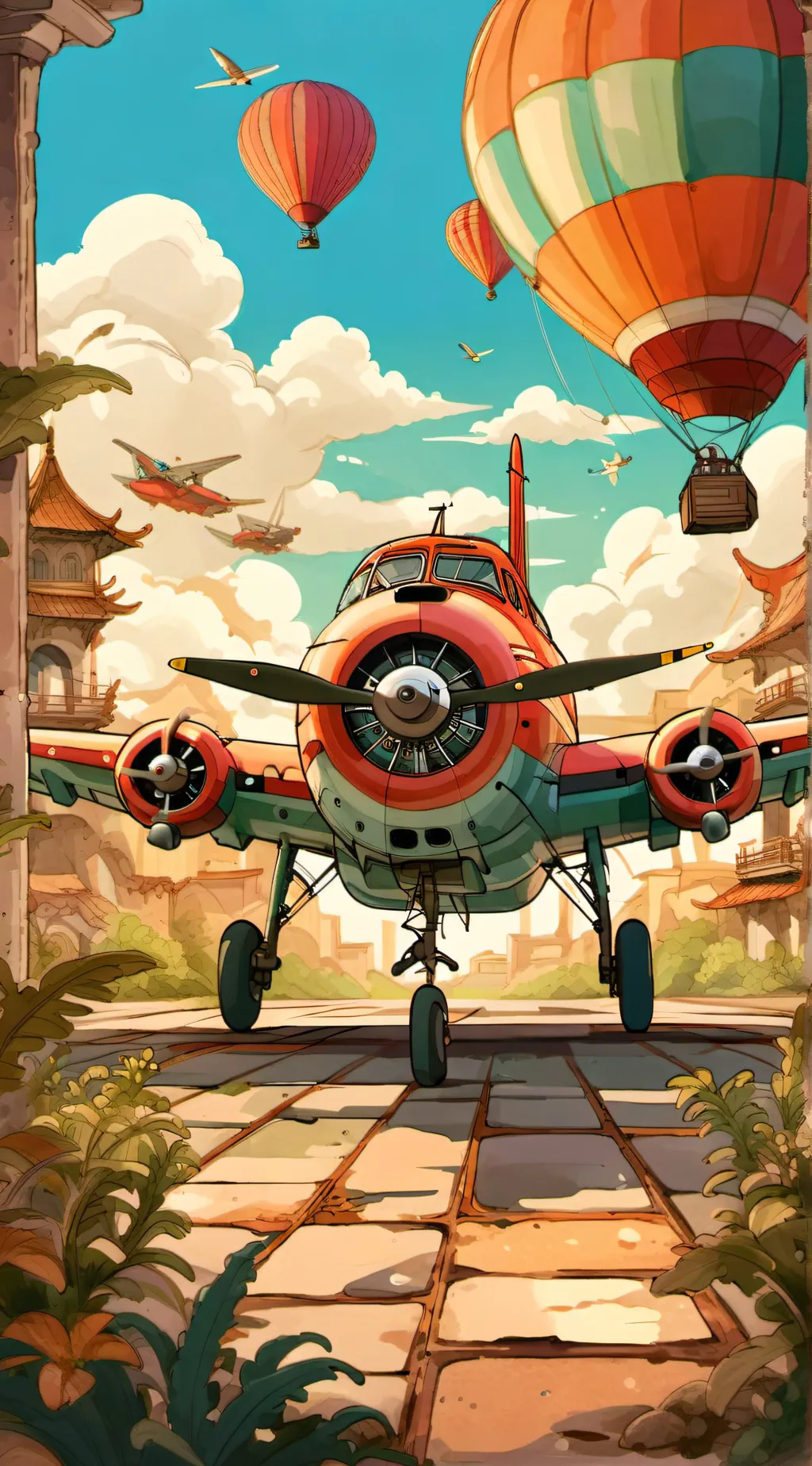 ai character: Plane School background