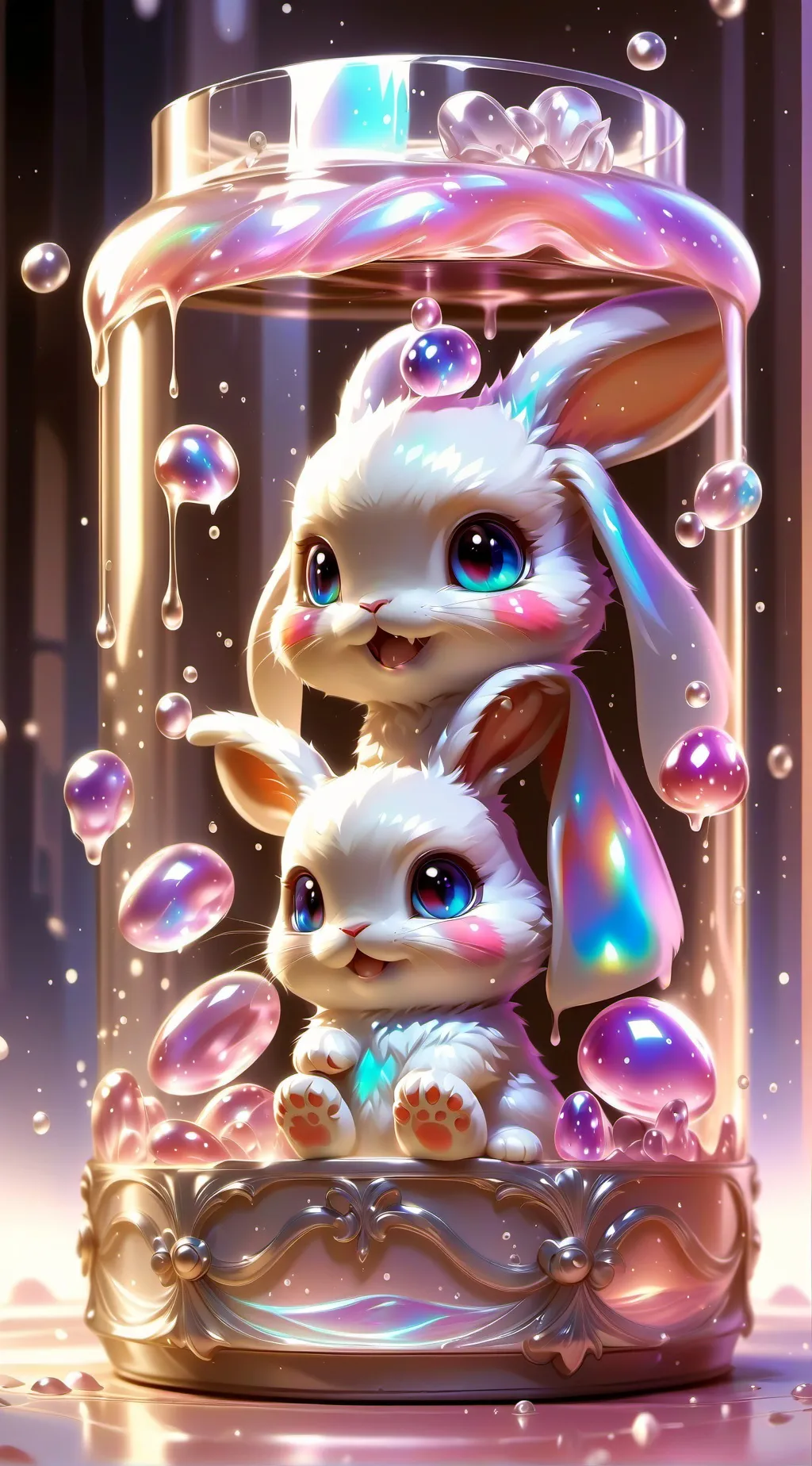 ai character: baby bunni background