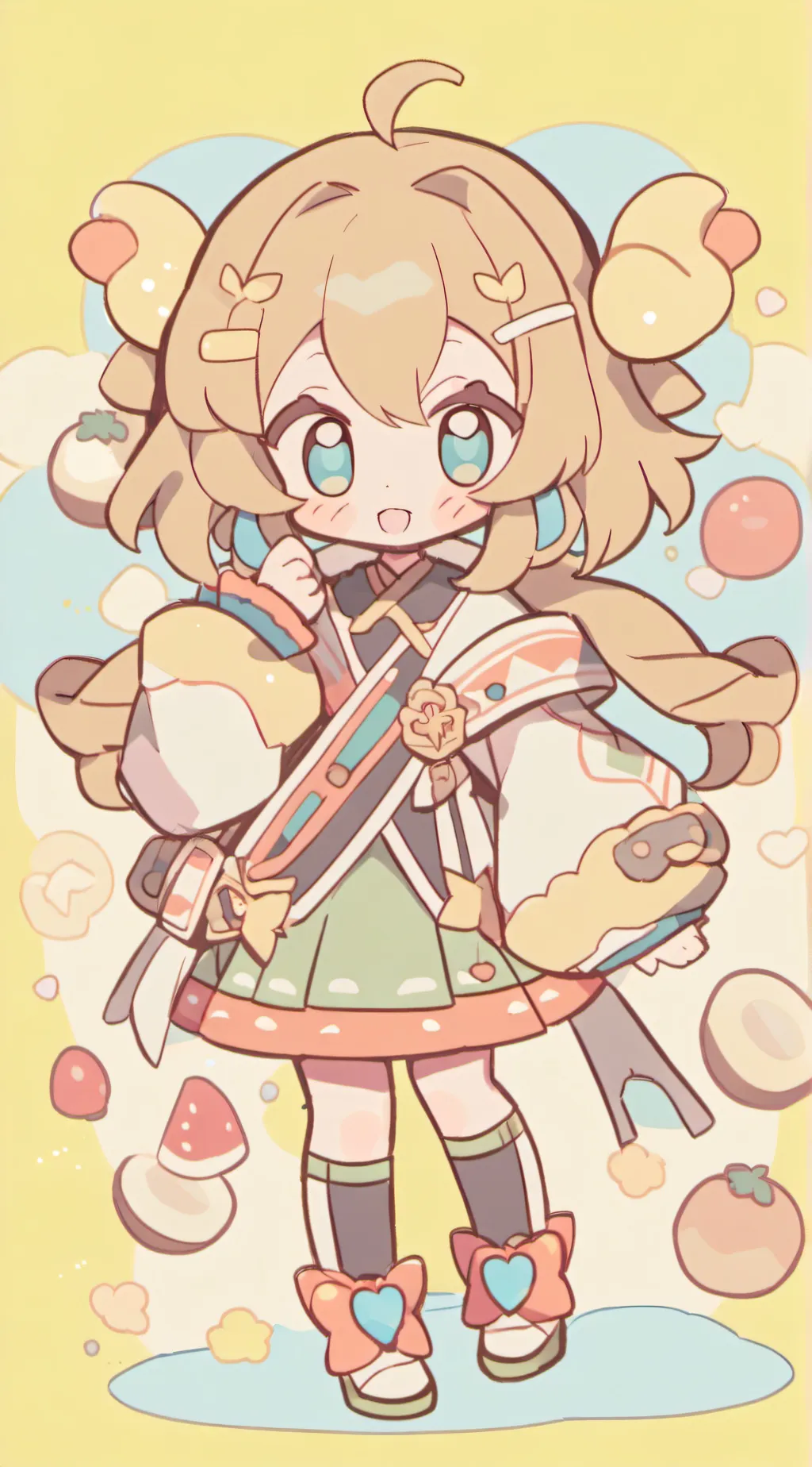 ai character: cream background