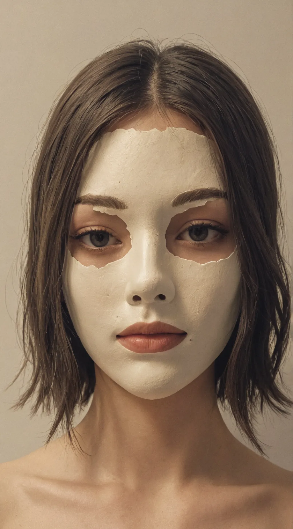 ai character: Girl mask background