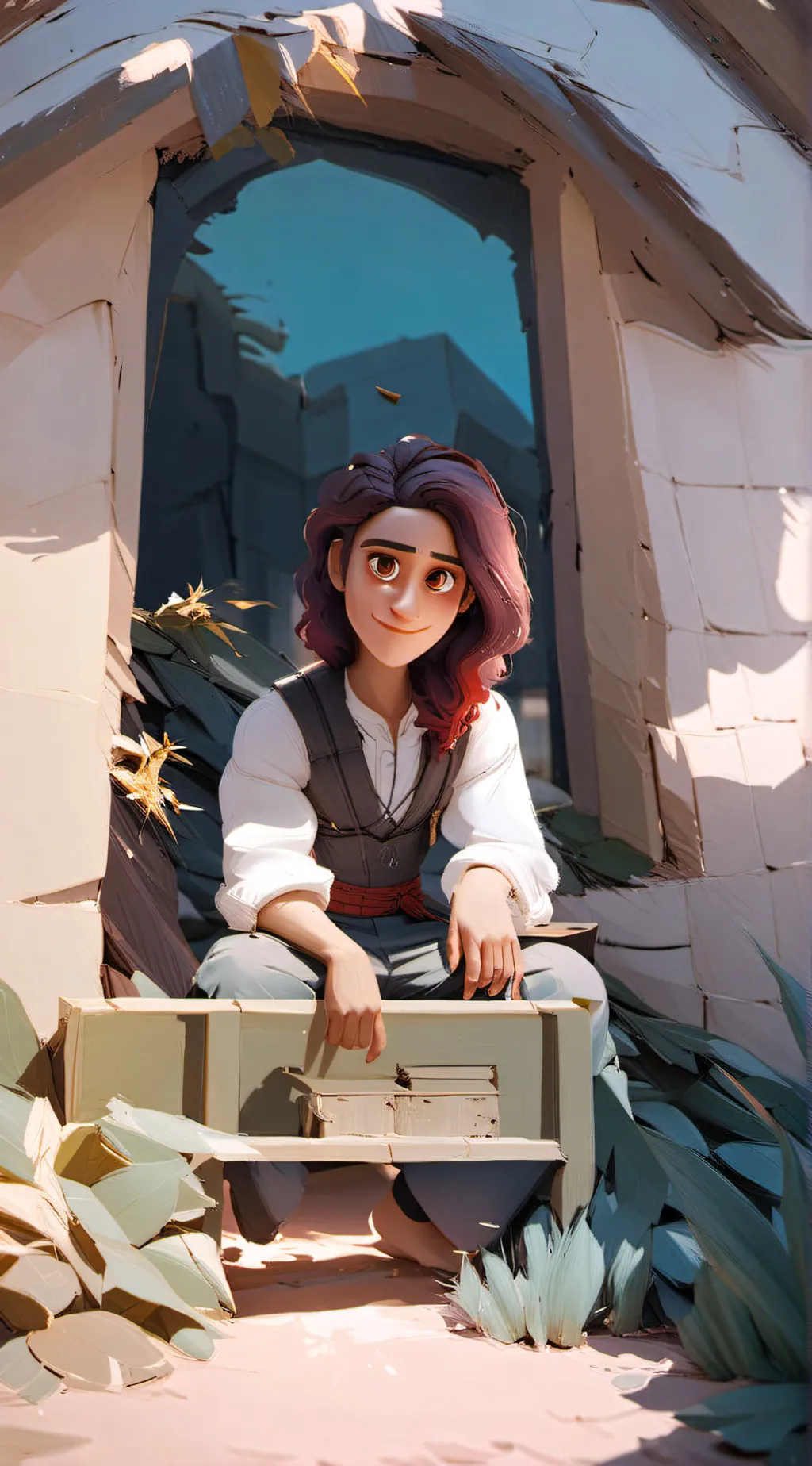 ai character: Valentine  background