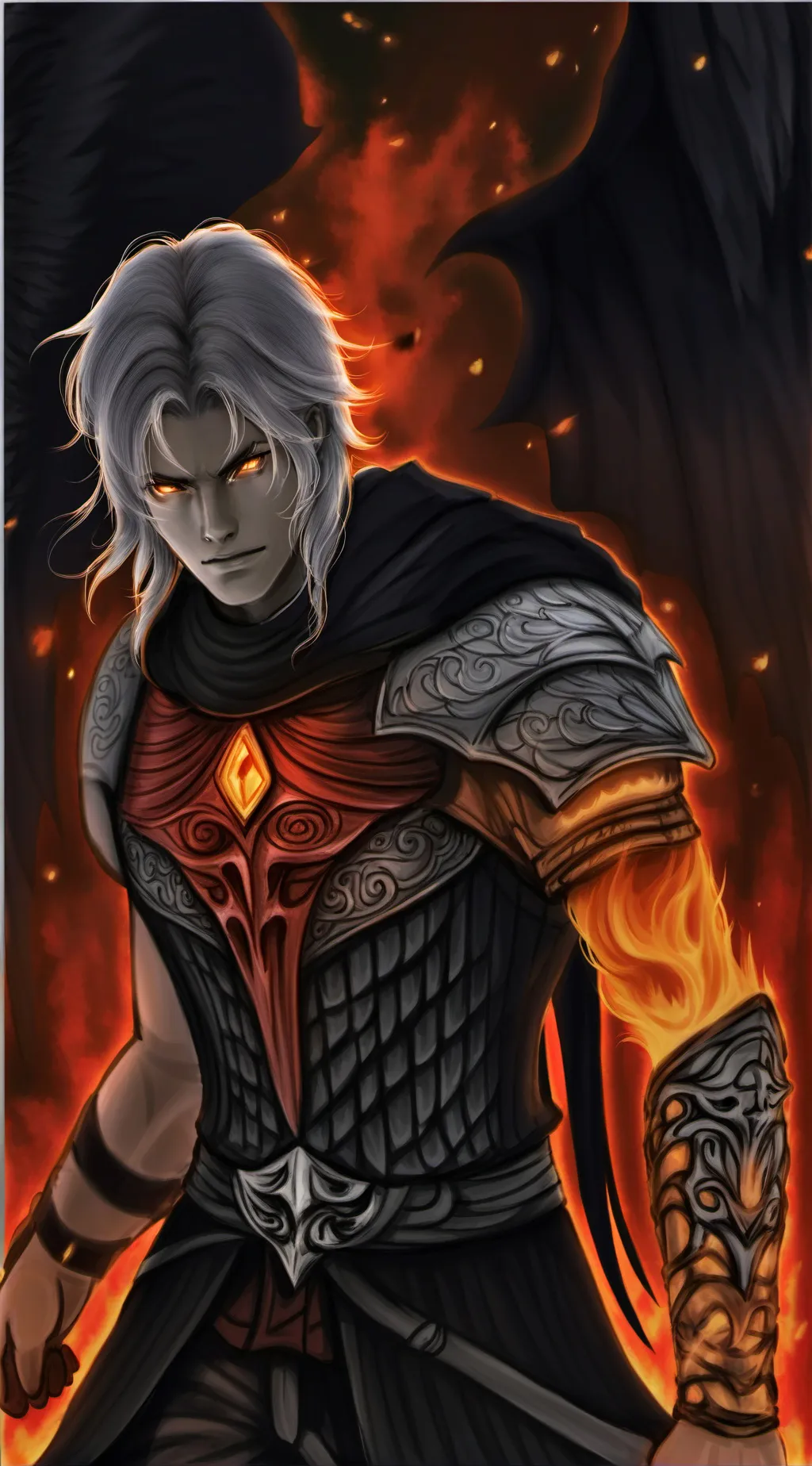 ai character: shadow background