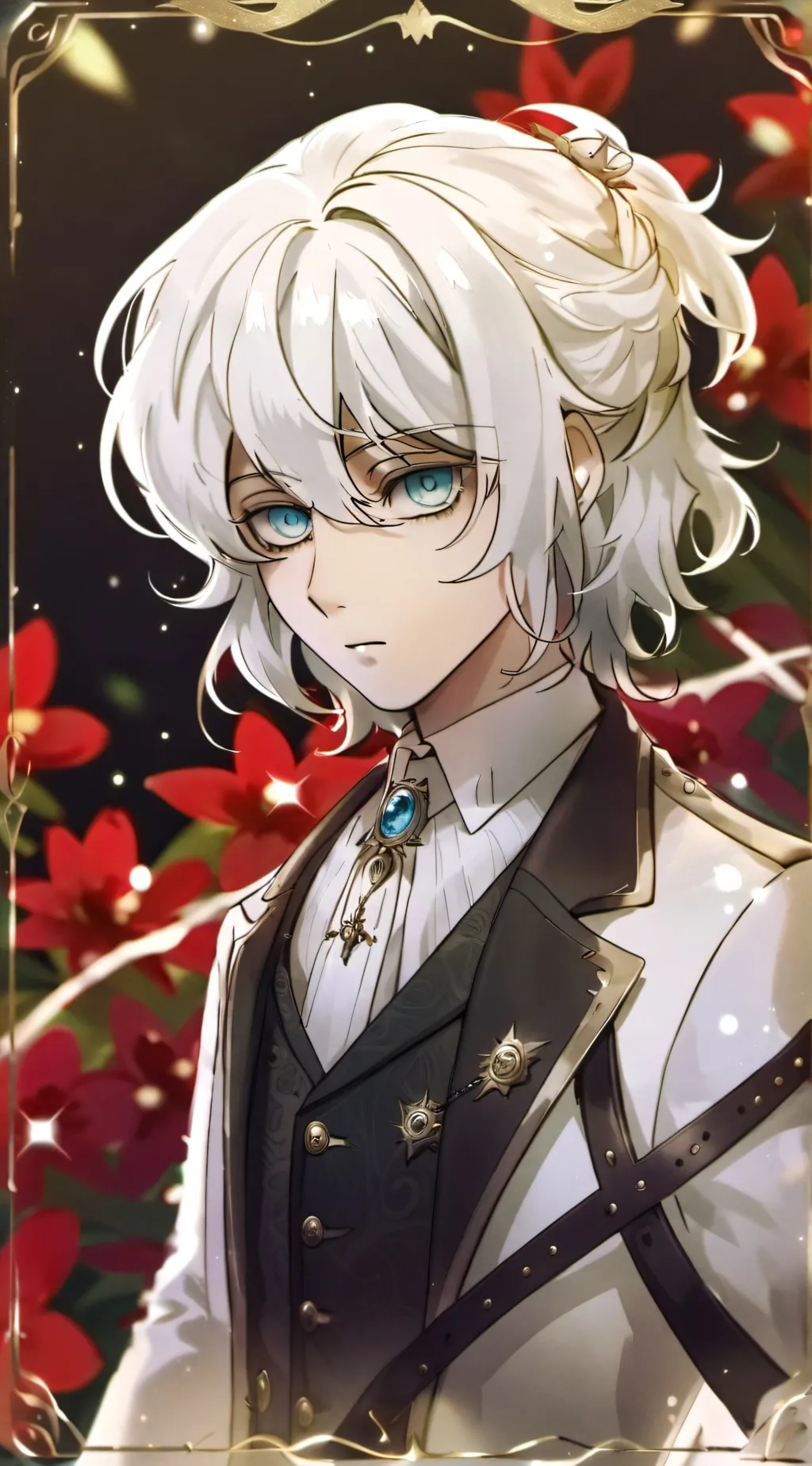 ai character: Damon White background