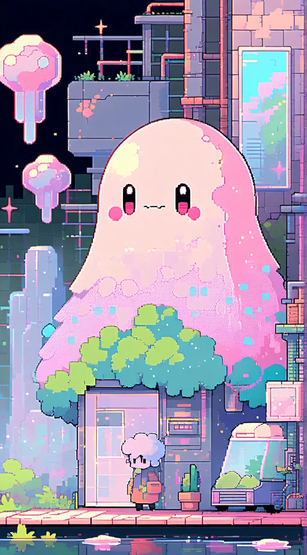 ai character: Jelly Kirb background