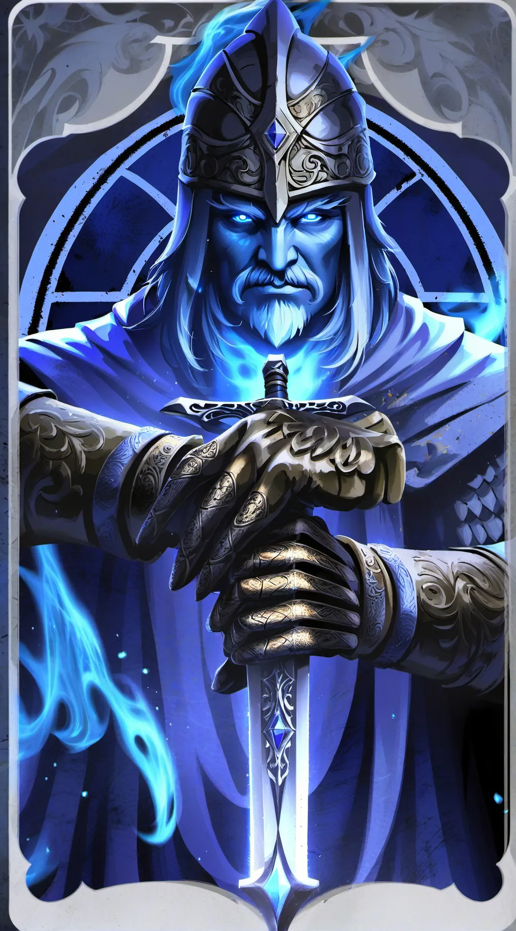 ai character: Blue boss background